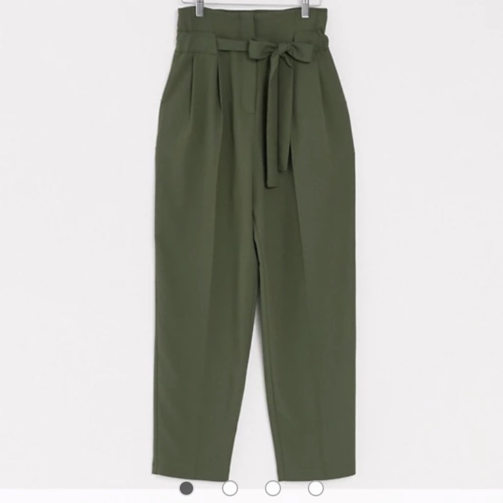 ASOS Tall tie waist tapered ankle pants